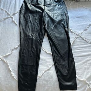 Sleek Black Faux Leather Pants